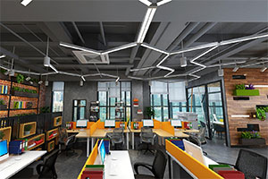 電商公司辦公室裝修設計全景圖