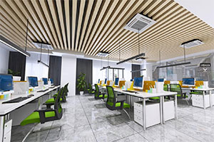 游戲公司辦公室裝修時設(shè)計全景圖