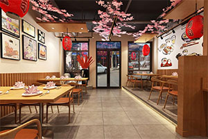 日式壽司店裝修設(shè)計(jì)全景效果圖