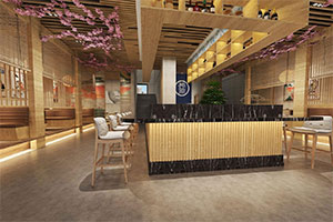 中式料理店裝修設(shè)計(jì)全景圖