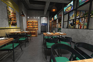 時光小廚餐飲店裝修設計案例