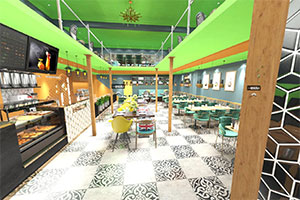 350方休閑飲品店裝修設(shè)計全景案例